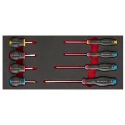Facom Phillips, Pozidriv, Slotted Standard Screwdriver Set, 8-Piece MODM.AT3PB