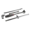 Facom 23-Piece 1/2 in 6 Point Socket Set, Chrome Vanadium Steel, Bright Chrome Finish MODM.S1APB
