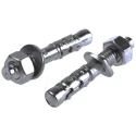 RawlPlug Carbon Steel Through Bolt Anchor Wall Plug Zinc Plated 12 mm x 80 mm 530-595