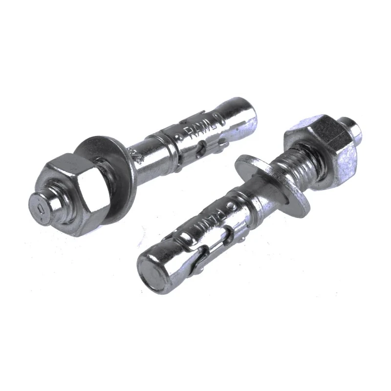 RawlPlug Carbon Steel Through Bolt Anchor Wall Plug Zinc Plated 12 mm x 80 mm 530-595