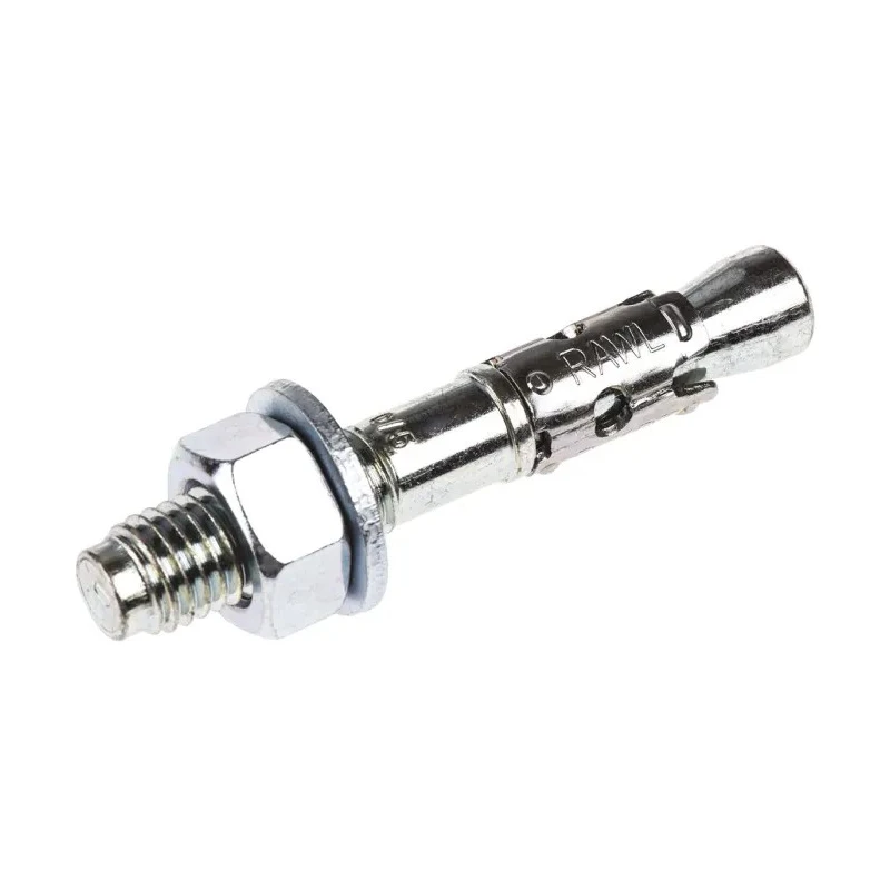 RawlPlug Carbon Steel Through Bolt Anchor Wall Plug Zinc Plated 12 mm x 80 mm 530-595