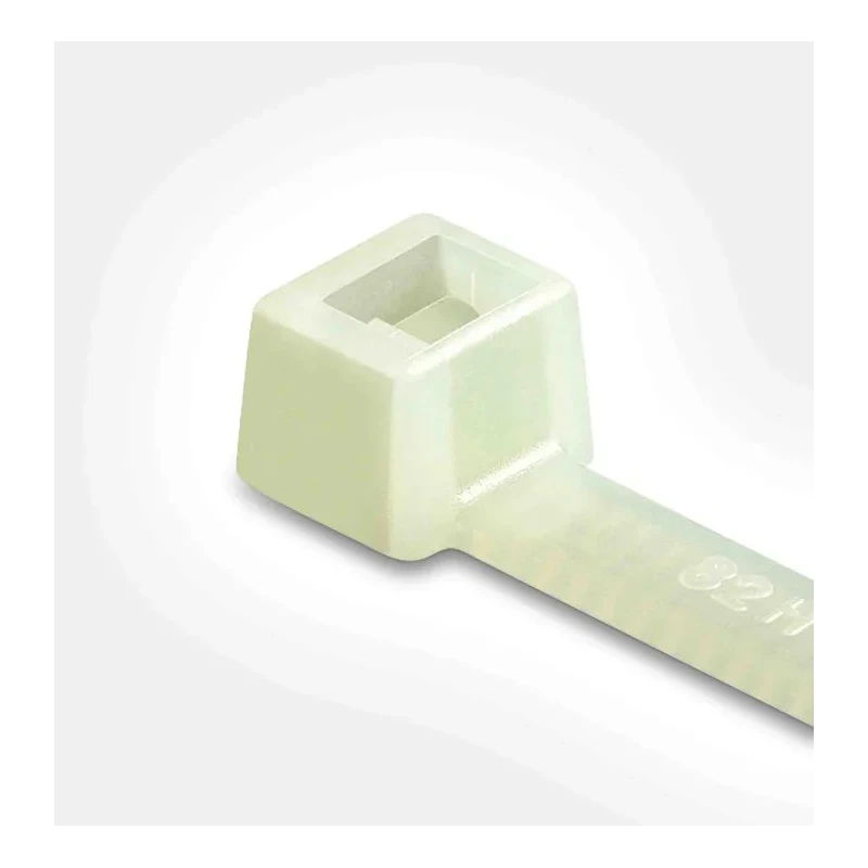 HellermannTyton Cable Tie Inside Serrated Natural Polyamide 4.6 100 mm x 2.5 mm 80N Tensile Strength 114-01879 T18R-PA46-NA