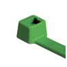 HellermannTyton Inside Serrated Cable Tie, 210 mm Length, 4.7 mm Width, Green Polyamide 66, 355N 116-08015 T80R-PA66-GN