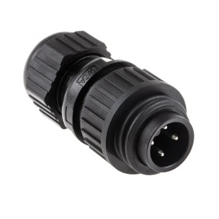 Hirschmann Circular Connector, 4 Contacts, Cable Mount, M22 Connector, Male Plug, IP67, Polymer Housing 934124100 CA 3 LS