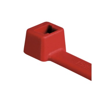 HellermannTyton Cable Tie Inside Serrated, 390 mm Length, 4.7 mm Width, Red Polyamide 66, 355N 116-05412 T80L-PA66-RD