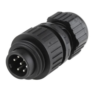 Hirschmann Industrial Circular Connector, 6 Contacts, Cable Mount, M22 Threaded Plug, Male, IP67, 250V 934126100 CA 6 LS