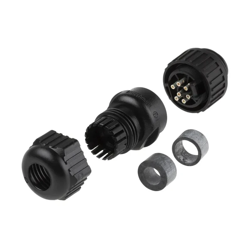 Hirschmann Industrial Circular Connector, 6 Contacts, Cable Mount, M22 Threaded Plug, Male, IP67, 250V 934126100 CA 6 LS