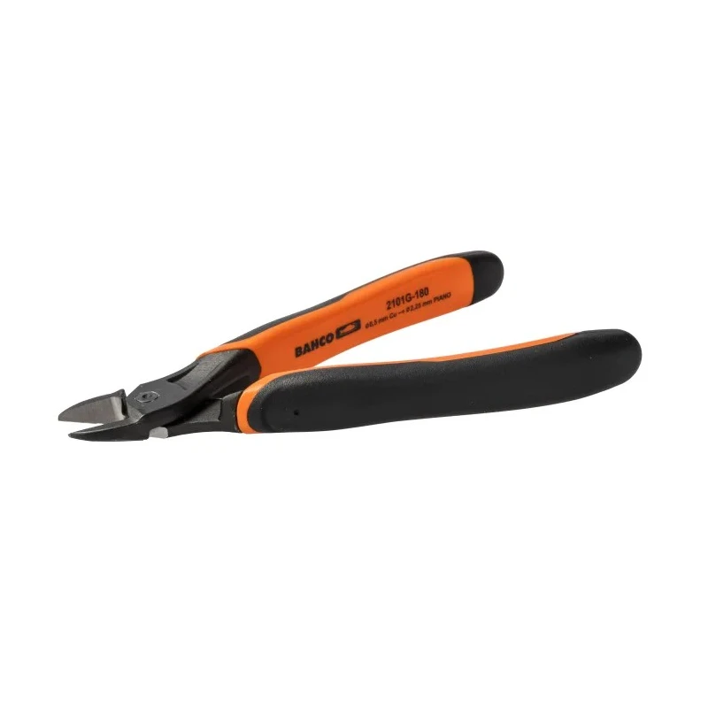 Bahco Semi-Flush Cable Cutter 180mm Length Chrome Vanadium Steel Jaw Bi-Metal Handle 2101G-180