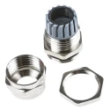 SIB TEC Series Metallic Nickel Plated Brass Cable Gland PG11 Thread, 6 mm Minimum Cable Diameter, 11.5 mm Maximum C5011000R