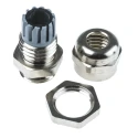 SIB SIB-TEC Series Metallic Nickel Plated Brass Cable Gland M12 Thread, 2.5 mm Min, 6.5 mm Max IP68 C5212000R