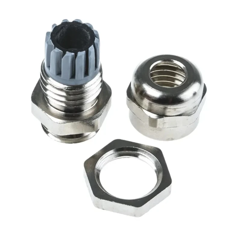 SIB SIB-TEC Series Metallic Nickel Plated Brass Cable Gland M12 Thread, 2.5 mm Min, 6.5 mm Max IP68 C5212000R