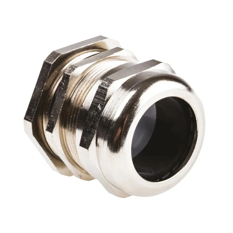 SIB TEC Series Metallic Nickel Plated Brass Cable Gland, M40 Thread, 15 mm Min. Cable Diameter, 27 mm Max., IP68 C5240000R