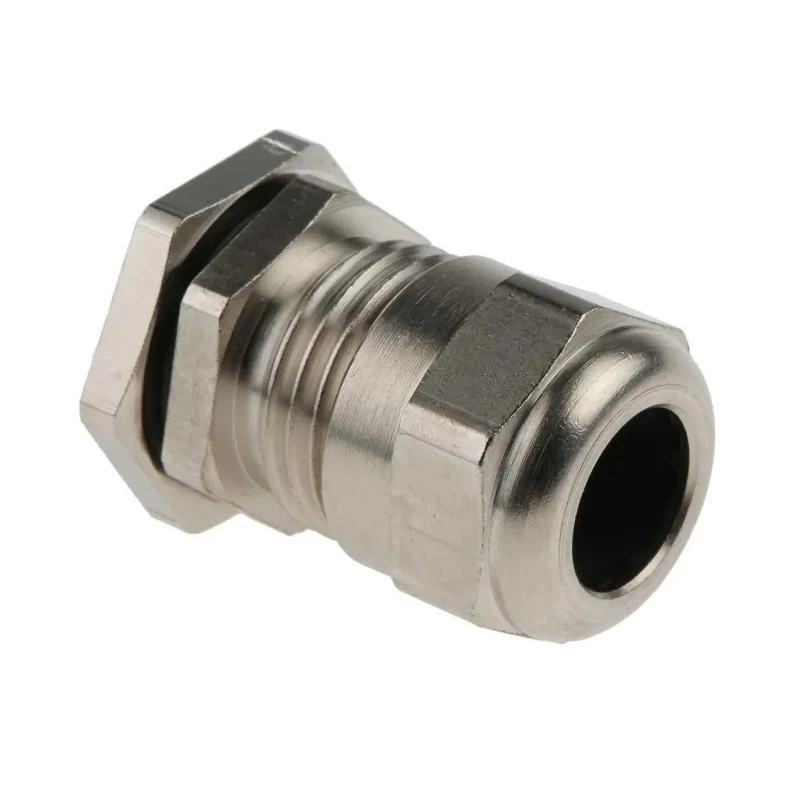 SIB SIB-TEC Series Metallic Nickel Plated Brass Cable Gland PG9 Thread, 4 mm Min, 9.5 mm Max, IP68 C5009000R