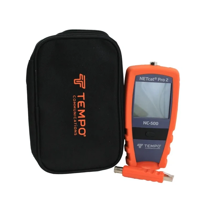 Tempo Network Cable Tester Kit with 8 Remotes Coaxial UTP STP LAN Cat5 Cat5e Cat6 LCD Battery Operated NC-520