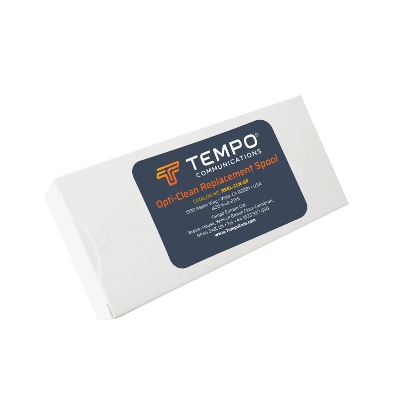 Tempo Replacement Cartridge for Cassette Cleaner Tape for Fibre Optics Cleaning 80 g REEL-CLN-SP