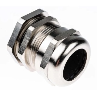 SIB SIB-TEC Series Metallic Nickel Plated Brass Cable Gland, M32 Thread, 11 mm Min., 21 mm Max., IP68 C5232000R