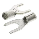 RS PRO Uninsulated Fork Terminal 16 AWG to 14 AWG M4 Stud Size Silver 208-2666