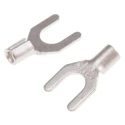 RS PRO Uninsulated Fork Terminal 16 AWG to 14 AWG M5 Stud Size Silver 208-2650