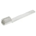 RS PRO Uninsulated Crimp Blade Terminal 18 mm Blade Length, 16 AWG to 14 AWG, Blue 208-2694