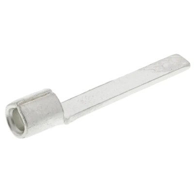 RS PRO Uninsulated Crimp Blade Terminal 18 mm Blade Length, 16 AWG to 14 AWG, Blue 208-2694