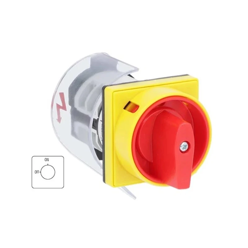 RS PRO Industrial 3-Phase 2 Position 90° Panel Mount Cam Switch Knob Actuator 20A 690V 208-3929