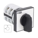 RS PRO 3 Pole 3-Position Panel Mount Rotary Cam Switch 20A 690V Knob Actuator 90° 208-3927