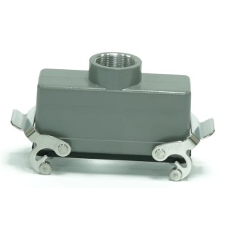RS PRO Heavy Duty Power Connector Housing Cable-to-Cable Die Cast Aluminium IP65 2 Lever Locking RS-H24B 208-3969