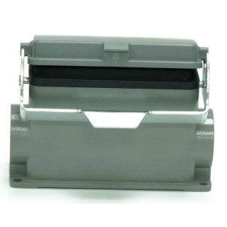 RS PRO Heavy Duty Power Connector Housing Die Cast Aluminium Surface Mount IP65 1 Lever M32 Thread 208-4032