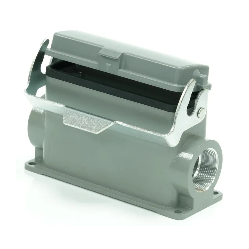 RS PRO Heavy Duty Power Connector Housing Die Cast Aluminium Surface Mount IP65 1 Lever M32 Thread 208-4032