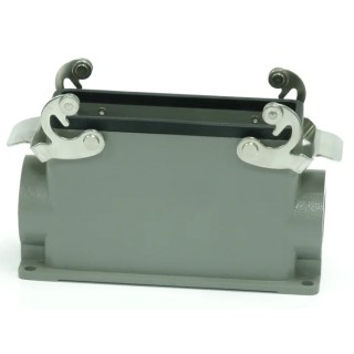 RS PRO Heavy Duty Power Connector Housing 2, RS-H24B Die Cast Aluminium Surface Mount IP65 2 Lever Locking 208-4041
