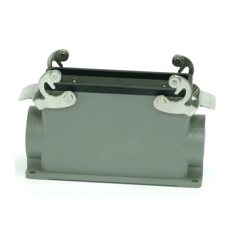 RS PRO Heavy Duty Power Connector Housing 2, RS-H24B Die Cast Aluminium Surface Mount IP65 2 Lever Locking 208-4041