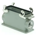 RS PRO Heavy Duty Power Connector Housing 2, RS-H24B Die Cast Aluminium Surface Mount IP65 2 Lever Locking 208-4041