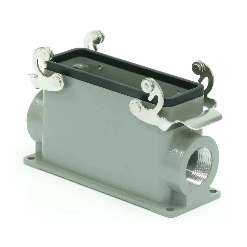 RS PRO Heavy Duty Power Connector Housing 2, RS-H24B Die Cast Aluminium Surface Mount IP65 2 Lever Locking 208-4041