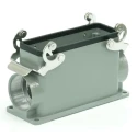 RS PRO Heavy Duty Power Connector Housing Surface Mount Die Cast Aluminium Body IP65 2 Lever M40 Thread 208-4040