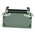 RS PRO Heavy Duty Power Connector Housing Surface Mount Die Cast Aluminium IP65 2 Lever Lock 208-4046