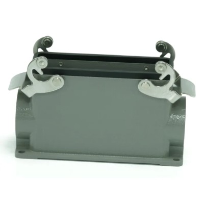 RS PRO Heavy Duty Power Connector Housing Surface Mount Die Cast Aluminium IP65 2 Lever Lock 208-4046