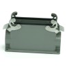 RS PRO Heavy Duty Power Connector Housing Surface Mount Die Cast Aluminium IP65 2 Lever Lock 208-4046