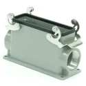 RS PRO Heavy Duty Power Connector Housing Surface Mount Die Cast Aluminium IP65 2 Lever Lock 208-4046