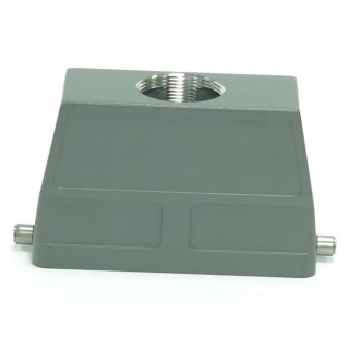 RS PRO Heavy Duty Power Connector Housing, Die Cast Aluminium, IP65, Top Mount, PG29 Thread, 2 Levers 208-4076