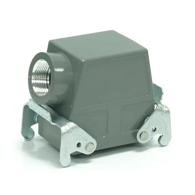 RS PRO Heavy Duty Power Connector Housing, Die Cast Aluminium Body, IP65, Side Mount, 2 Lever Locking RS PRO 208-4111