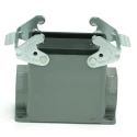 RS PRO Heavy Duty Power Connector Housing Surface Mount Die Cast Aluminium IP65 2 Lever Locking RS PROMO 208-4119