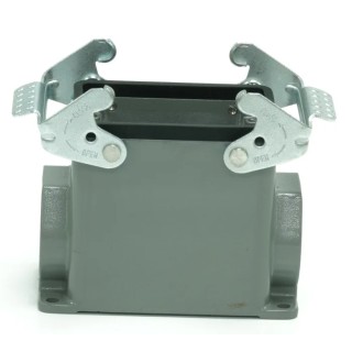 RS PRO Heavy Duty Power Connector Housing Surface Mount Die Cast Aluminium IP65 2 Lever Locking RS PROMO 208-4119