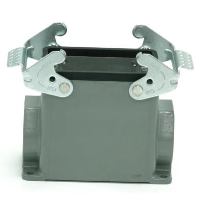 RS PRO Heavy Duty Power Connector Housing Surface Mount Die Cast Aluminium IP65 2 Lever Locking RS PROMO 208-4119