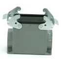 RS PRO Heavy Duty Power Connector Housing Surface Mount Die Cast Aluminium IP65 2 Lever PG21 208-4118
