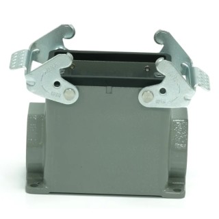 RS PRO Heavy Duty Power Connector Housing Surface Mount Die Cast Aluminium IP65 2 Lever PG21 208-4118