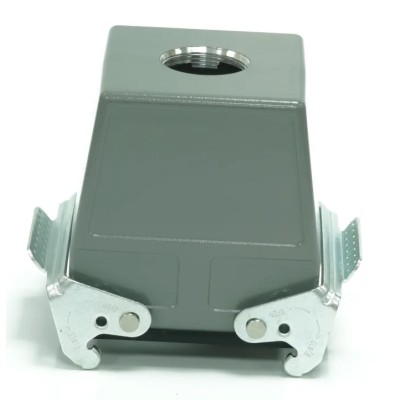 RS PRO Heavy Duty Power Connector Housing Cable-to-Cable 2 Lever Locking M32 Thread IP65 Die Cast Aluminium China 208-4152