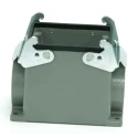 RS PRO Heavy Duty Power Connector Housing M32 Thread Size Die Cast Aluminium Body IP65 Surface Mount 2 Lever Lock 208-4191