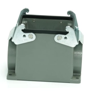 RS PRO Heavy Duty Power Connector Housing M32 Thread Size Die Cast Aluminium Body IP65 Surface Mount 2 Lever Lock 208-4191