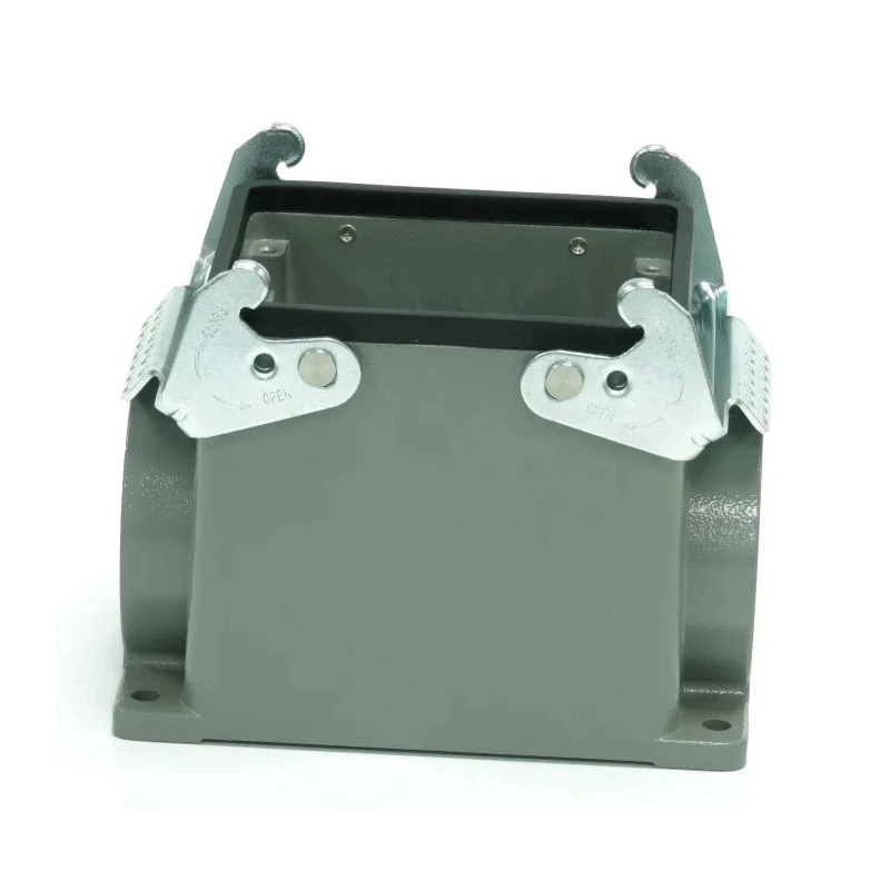 RS PRO Heavy Duty Power Connector Housing M32 Thread Size Die Cast Aluminium Body IP65 Surface Mount 2 Lever Lock 208-4191