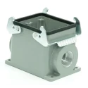 RS PRO Heavy Duty Power Connector Housing M32 Thread Size Die Cast Aluminium Body IP65 Surface Mount 2 Lever Lock 208-4191